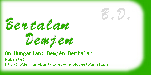 bertalan demjen business card