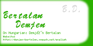 bertalan demjen business card